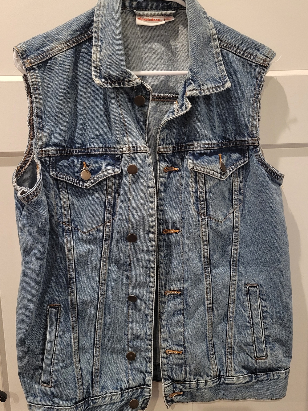 90s Y2K Nickelodeon Light Blue Denim VEST